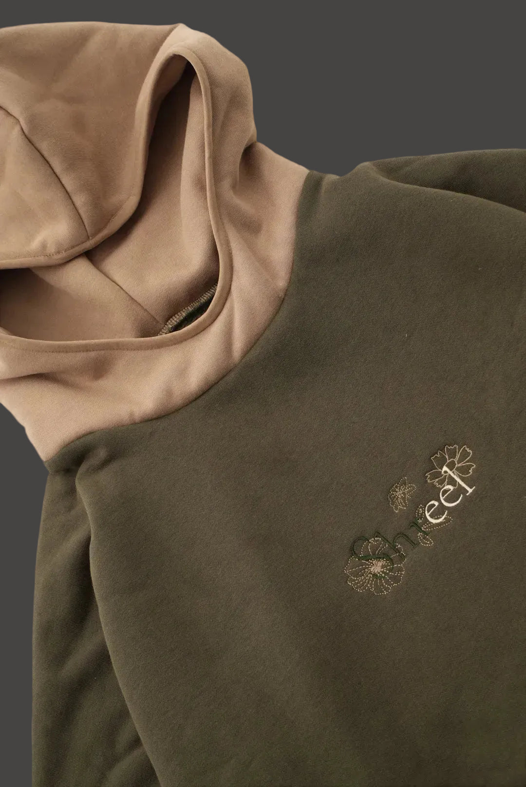 Shreel mixed color Hoodie/Green
