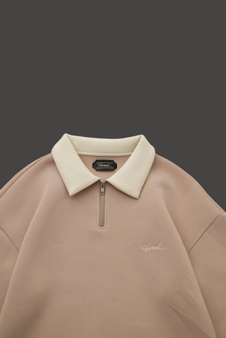 Relax Rugby Shirt / beige Pink