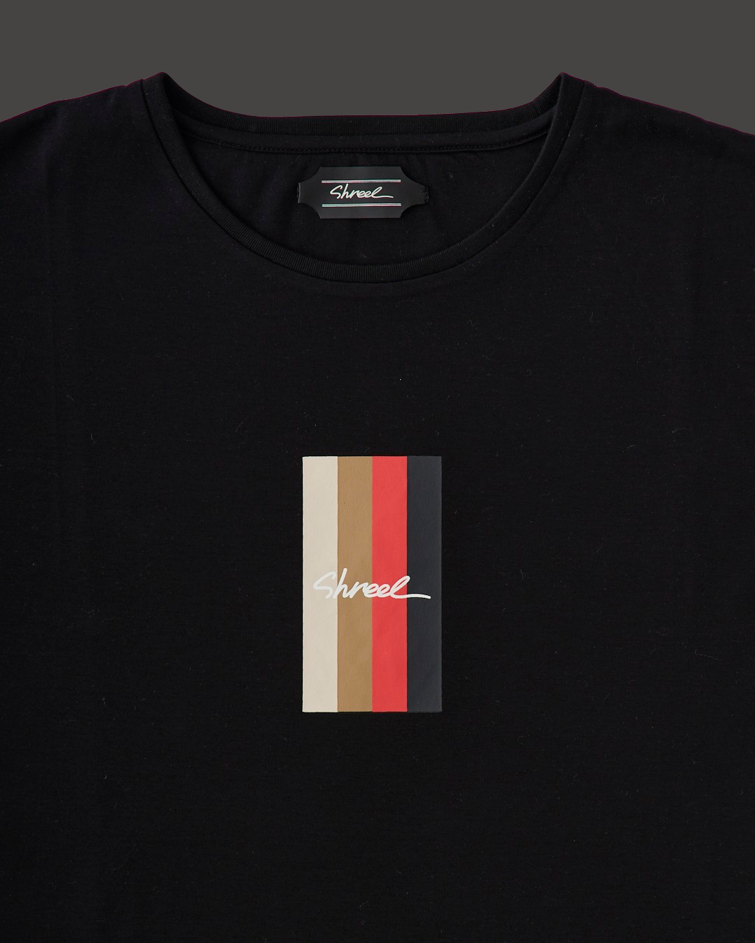 Shreel Scarlet Accent Tee / Black