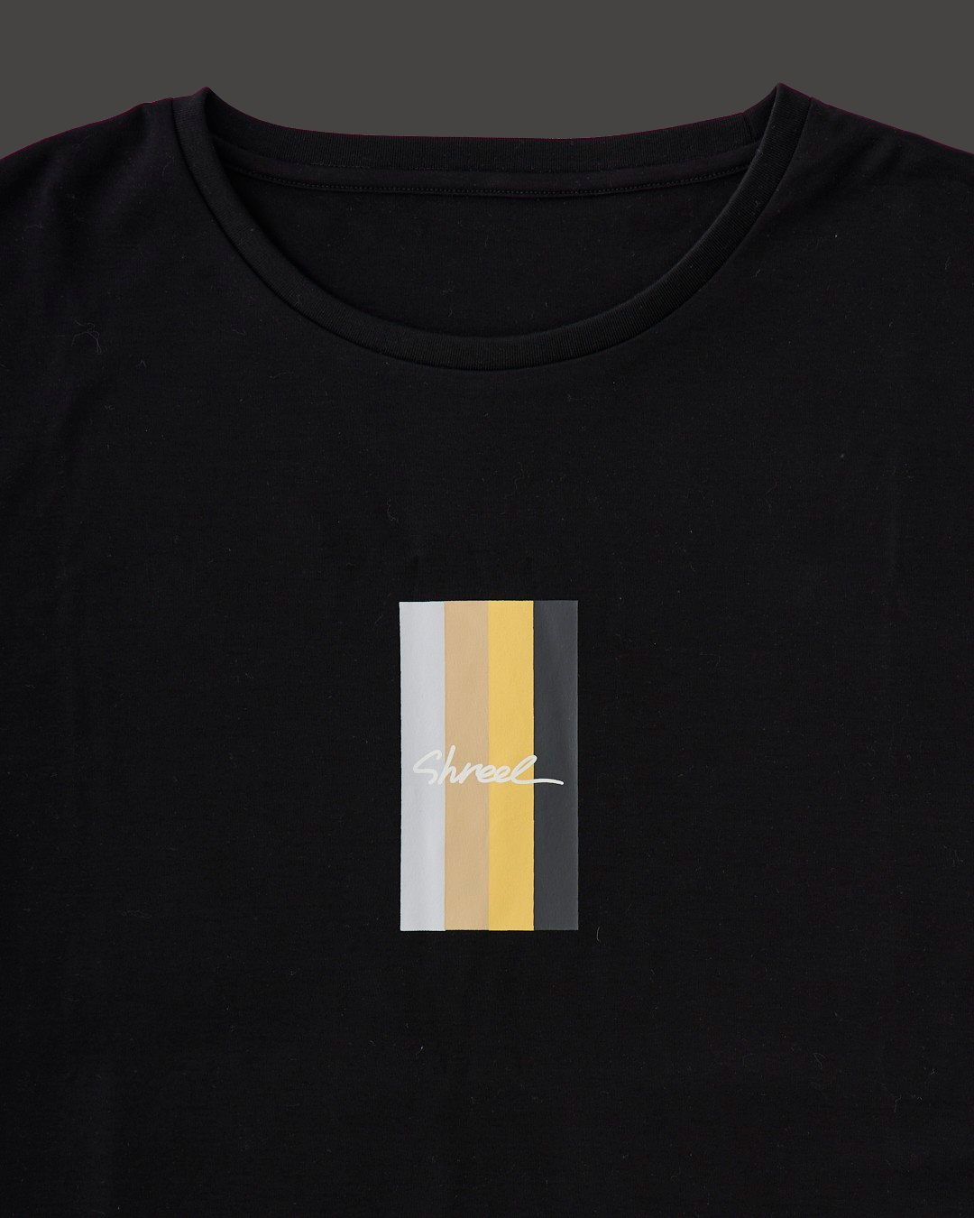 Shreel Pale Blue Accent Tee / Black