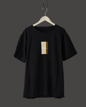 Shreel Pale Blue Accent Tee / Black
