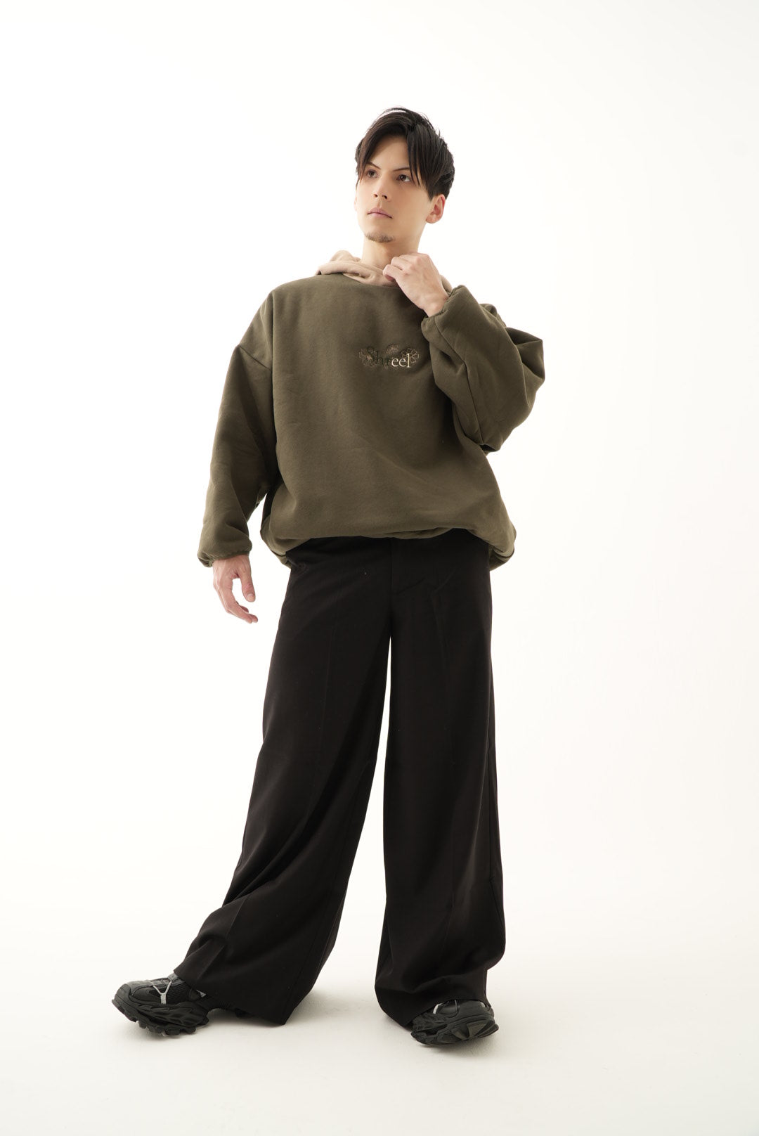 Shreel mixed color Hoodie/Green